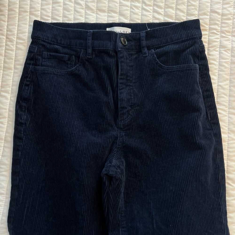 Loft navy corduroy pants